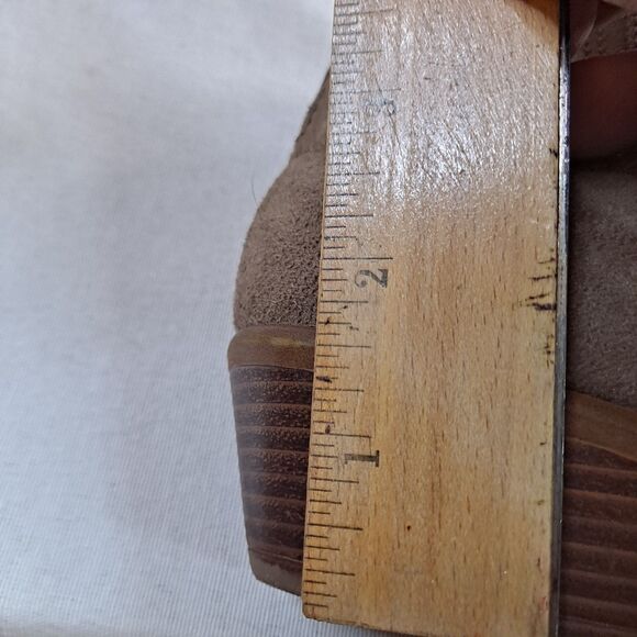 Charlotte Russe Ankle Booties Womens 8 Brown Fabric Faux Suede Pleated Accent - Picture 10 of 10